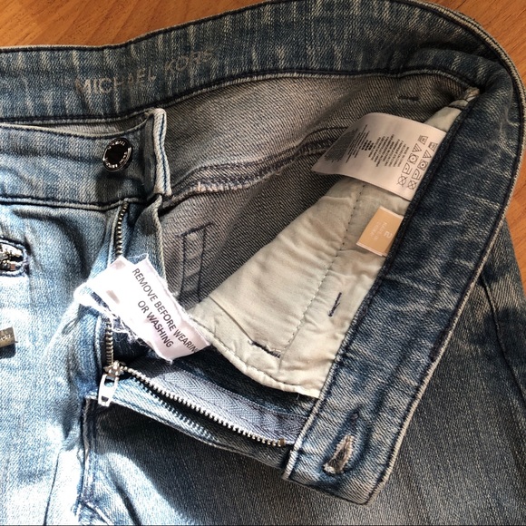 Micheal kors zipper distressed skinny jeans - Picture 9 of 12